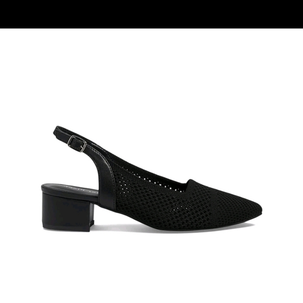 David Tate Women's Glenna Stretched Fabric Slingback Pump Sandals - Black - Picture 5 of 9